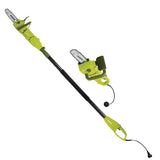 Sun Joe 8-Inch 8.0 Amp 2-in-1 Convertible Pole Chain Saw, Green, Swj806e
