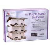 Birds Choice PMSR16 Starling Resistant Purple Martin House 4 Floor u0026 12 Room