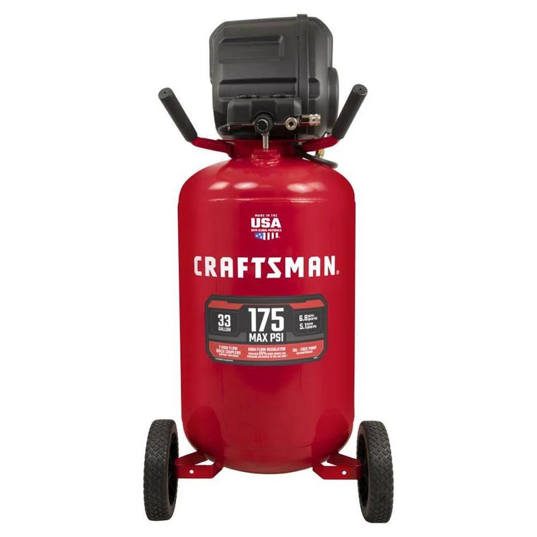 Life & Home Craftsman 33-Gallon Single Stage Portable Corded Electric Vertical Air Compressor | CMXECXM331