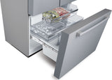Bosch – 800 Series 21 Cu. Ft. French Door Counter-Depth Smart Refrigerator – Stainless steel
