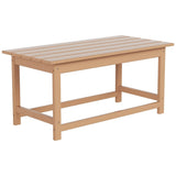 Polytrends Laguna All Weather Poly Outdoor Coffee Table – Rectangle Teak