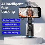 X XBEN Auto Face Tracking Tripod, 360?? Rotation Face Body Phone Camera Mount Smart Shooting Phone Tracking Holder for Live Vlog Streaming Video, White