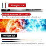 Fiberglass Graphite Composite Billiard Pool Cue Sticks 18oz 19oz 20oz 21oz 58inch