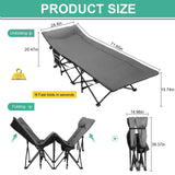 Folding Camping Cot ?C Deluxe Collapsible Single Person Bed in a Bag w/Pillow for Indoor & Outdoor Use ?C Ultra Lightweight, Comfortable, Heavy Duty Design Holds Adults & Kids