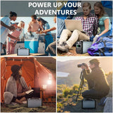 300W Solar Generator, FlashFish 60000mAh Portable Power Station Camping Potable Generator, CPAP Battery Recharged by Solar Panel/Wall Outlet/Car, 110V AC Out/ DC 12V /QC USB Ports for CPAP Camp Travel