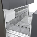 Bosch – 800 Series 21 Cu. Ft. French Door Counter-Depth Smart Refrigerator – Black stainless steel
