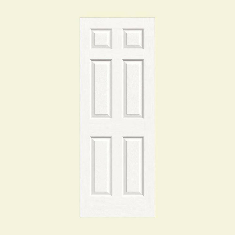 JELD-WEN 24 in. x 80 in. Colonist White Painted Textured Molded Composite MDF Interior Door Slab