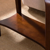 Leick Home Stratus Narrow Chairside Table, Heartwood Cherry