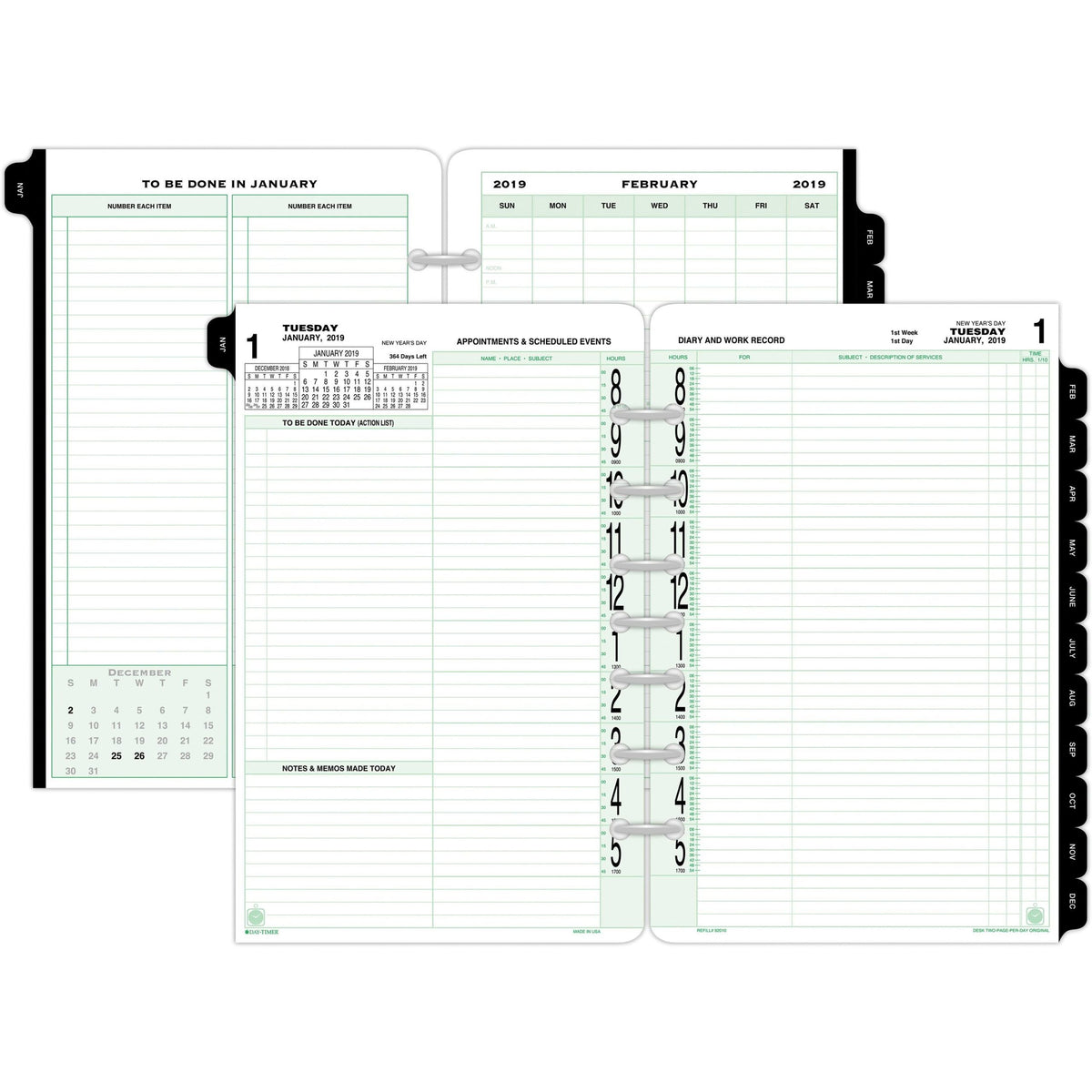 Day-Timer Two-Page-Per-Day Original Refill