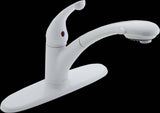 Delta 470-WH-DST Signature Single Handle Pull-Out Kitchen Faucet White