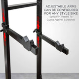 RaxGo Bike Storage Rack, 2 Bicycle Garage Stand, Adjustable, Freestanding, Adjustable Hooks Universal for Indoor Use