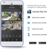 Amcrest 5MP Turret POE Camera, UltraHD Outdoor IP Camera POE with Mic/Audio, 5-Megapixel Security Surveillance Cameras, 98ft NightVision, 2.8mm Lens (103?? FOV), IP67, MicroSD (256GB), (IP5M-T1179EW)