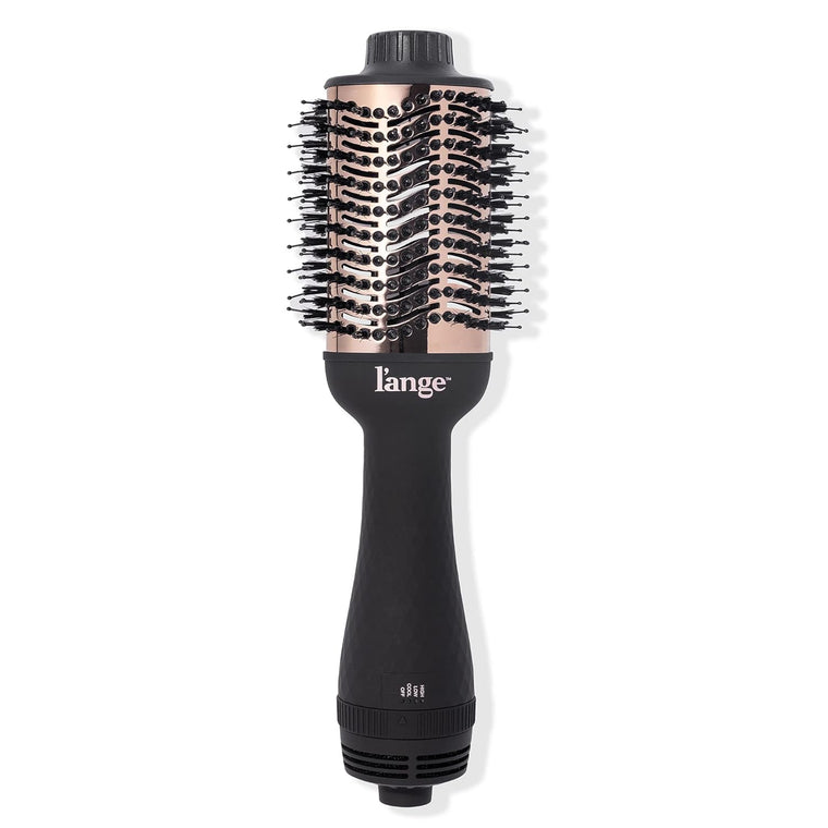 L’ANGE HAIR Le Volume 2-in-1 Titanium Brush Dryer Black | 75MM Hot Air Blow Dryer Brush in One with Oval Barrel | Hair Styler for Smooth, Frizz-Free Results for All Hair Types