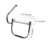 Pactrade Marine Boat Universal Fiberglass Swim Platform Under Mount Fold Down Ladder 1 Step Inboard One Rail