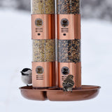 Perky-Pet 7103-2 Copper Finish Triple Tube Bird Feeder