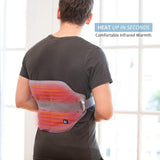 36 x 24 Venture Heat Far Infrared Deep Heating Pad for Injury Recovery and Pain Relief, 10 Hour Shutoff Ultra-Soft Deep Tissue Electric Therapeutic Device (Half Length)
