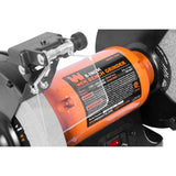 Wen 4282 4.8-Amp 8×22 Bench Grinder with LED Work Lights and Quenching Tray