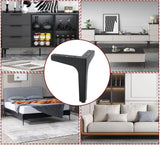 4 Inch Furniture Legs Modern Metal Cabinet Legs Set of 4, Furniture Feet Black Dresser Legs DIY Replacement Feet for Table Sofa Nightstand Chair Couch Ottoman Cabinet