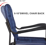 TIMBER RIDGE Lightweight Directors Chair with Side Table, Portable Camping Chair with Swivel Back for Camping and Outdoors, Heavy Duty Supports 350 lb