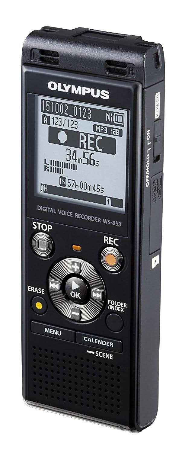Olympus WS-853 Digital Voice Recorder – 8 GB – up to 260 hrs (MP3 Recording) – 64 kbps – Black