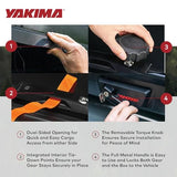 Yakima Roof Cargo Carrier, Vehicle Rooftop Hard Shell Travel Storage Box with SKS Lock, SkyBox NX XL, 18 Cubic Feet, Black