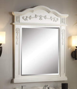 30.75 Ellenton Antique Style White Bathroom Sink Vanity & Mirror Set HF-080W-AW-BS-MIR