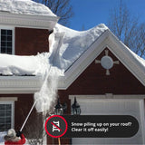 SNOWPEELER Premium – Roof Rake for Snow Removal – 30 ft. Reach – Clear Your Roof in No Time – Ideal for Long or Low-Pitched Roofs