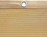 Shatex 90% Shade Fabric Sun Shade Cloth Taped Edge with Grommets Sun-Block Mesh Shade for Pergola Cover Canopy 12?? x 20??, Wheat, 12 Bungee Balls