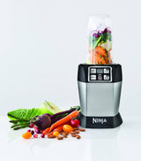 Ninja BL482 Nutri Ninja With Auto IQ Blender One Size, Silver/Black