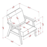 Furniture of America Kikee Wood Padded Accent Chair in Light Gray (Set of 2)