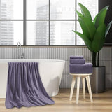 4 Pack Large Bath Towels Set 35×70 Black Oversized Bath Sheet Chair Towels, 600 GSM Ultra Soft & Absorbent Towels for Bathroom, Quick Dry Towel for Gym Hotel Camp Pool