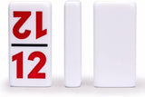 Yellow Mountain Imports – Complete Mexican Train Dominoes Set with Double 12 Dominoes Featuring Numerals, Wooden Hub, Train Mark