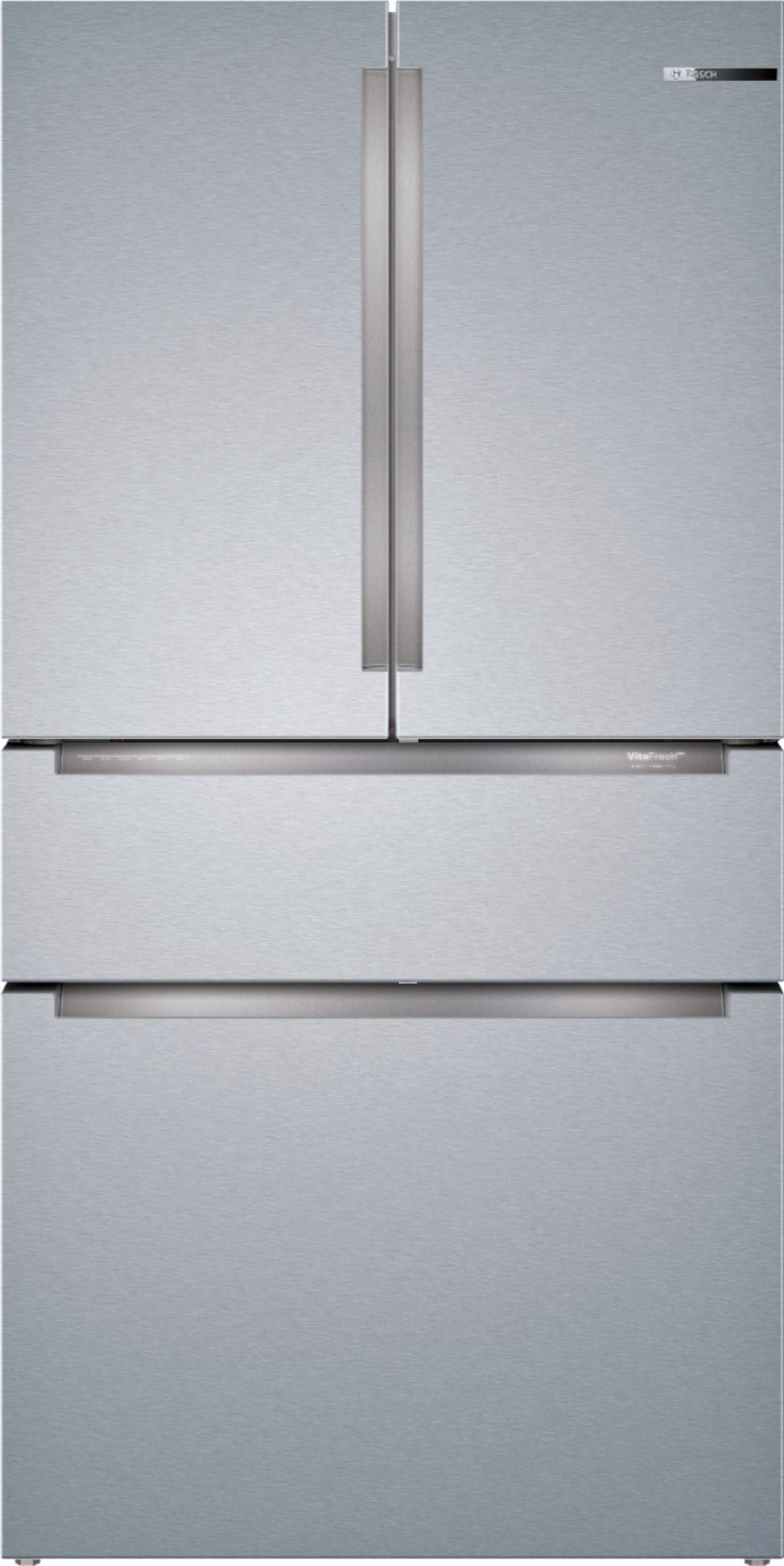 Bosch – 800 Series 20.5 Cu. Ft. 4-Door French Door Counter-Depth Smart Refrigerator – Stainless steel
