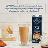 SOWN Organic Oat Creamer Unsweetened – Barista Oat Milk Non Dairy Coffee Creamer – Plant Based, Dairy-Free, Vegan, 0g Added Sugar, Gluten-Free, Non-GMO, Shelf Stable – 32oz (Pack of 6)
