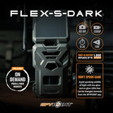 SPYPOINT Flex-S-Dark Solar Cellular Trail Camera ?C Built-in Solar Panel, 40MP Photos, 1080p Videos + Sound, No-Glow Game Camera, Night Vision, Motion Activated Trail Cam