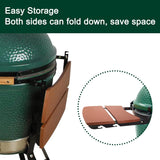Quantfire Side Shelves Big Green Egg Accessories, Composite 2 Slat Egg Mates for Large Big Green Egg with Folding Side Shelves Replacement Parts Grill & Smoker Accessories