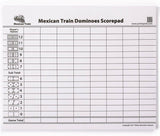 Yellow Mountain Imports – Complete Mexican Train Dominoes Set with Double 12 Dominoes Featuring Numerals, Wooden Hub, Train Mark