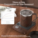 Coffee Mug Warmer & Mug Set for Desk, Electric Coffee Cup Warmer with 16oz Heated Mug, Smart Coffee Heater with Auto Shut Off for Office/Home, Christmas/Birthday/Coffee Gifts for Men & Women,Black