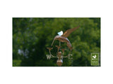 Good Directions Hummingbird with Flowers Weathervane Polished Copper