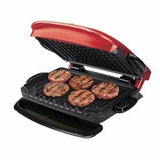 George Foreman GRP2841R 5-Serving Removable Plate Grill with Variable Temperature, Red