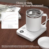 Coffee Mug Warmer & Mug Set for Desk, Electric Coffee Cup Warmer with 16oz Heated Mug, Smart Coffee Heater with Auto Shut Off for Office/Home, Christmas/Birthday/Coffee Gifts for Men & Women,Black