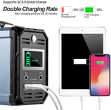 300W Solar Generator, FlashFish 60000mAh Portable Power Station Camping Potable Generator, CPAP Battery Recharged by Solar Panel/Wall Outlet/Car, 110V AC Out/ DC 12V /QC USB Ports for CPAP Camp Travel