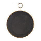 CC Home Furnishings 28.25 Gold Modern Style Framed Round Wall Mounted Mirror Decor