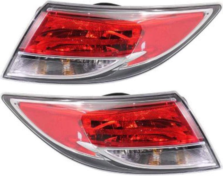 For Mazda 6 Tail Light Assembly 2009 10 11 12 2013 Driver and Passenger Side Pair/Set | Halogen | MA2804108 + MA2805108 | GS3L51160H + GS3L51150J