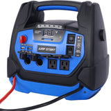 Rechargeable Jump Starter for Gas Diesel Vehicles – 1800 Amps with Air Compressor and AC, 12V DC, USB Power Station