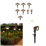 Hampton Bay Low-Voltage Bronze Outdoor LED Landscape Path Light Kit 8-pack