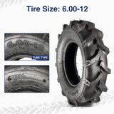 MaxAuto Farm Tractor Tire 6.00-12 Replace Kubota 7100 Series H167,2Pcs