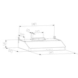 2 Piece Kitchen Appliances Packages Including Portable 2 Heating Elments Induction Cooktop and 30 Under Cabinet Range Hood