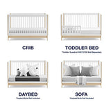 GAP babyGap Tate 4-in-1 Convertible Crib – Greenguard Gold Certified, Bianca White/Natural