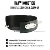 All-Clad E7853364 HA1 Hard Anodized Nonstick Dishwasher Safe PFOA Free Saute Pan Cookware, 4-Quart, Black